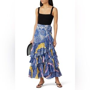 MISA Los Angelos Kristina Chiffon Midi Wrap Skirt- sold out and coveted small